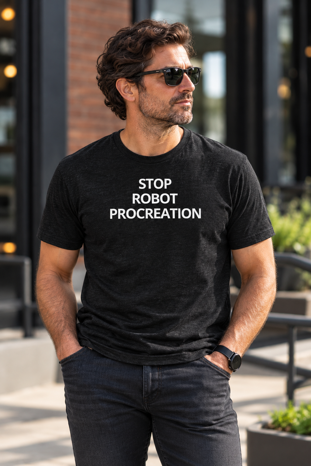 STOP ROBOT PROCREATION™ Tee